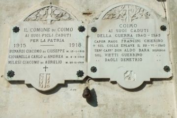 Frazione Coimo - Targa ai Caduti Guerre 1915-18 e 1940-45